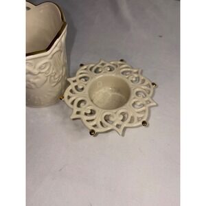 Lenox Merry Lights & Snow Lights Sparkle Votive Candle Holder Set Ivory Gold
